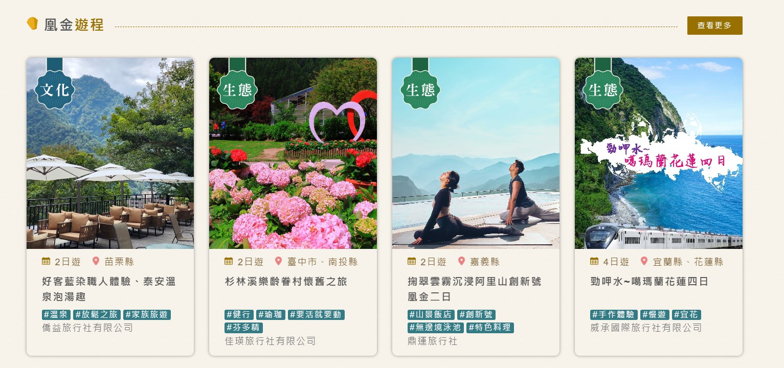 交通部觀光署打造樂齡族專屬的凰金遊程(圖片提供/交通部觀光署)