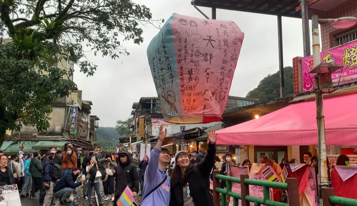 平溪放天燈是經典不敗行程(圖/記者余政哲攝)
