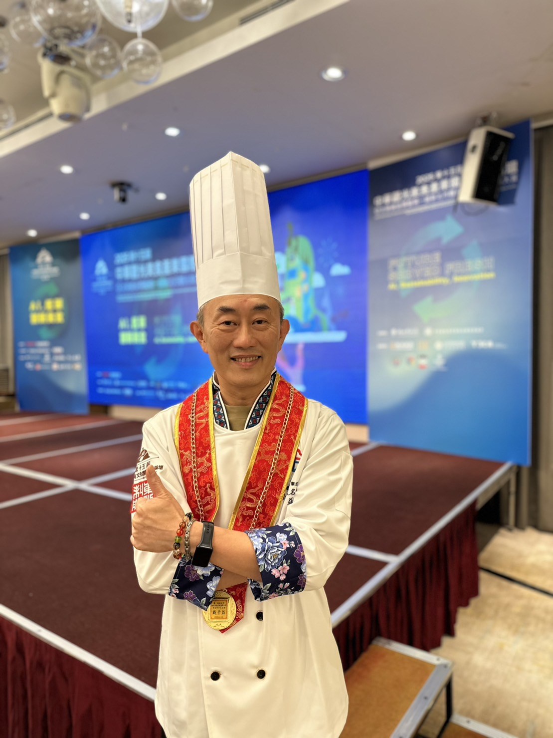 凱撒飯店連鎖行政總主廚戴于益帶領集團主廚團隊推出四道融合創新與傳統的精緻菜色，榮獲「新北市十大名廚」殊榮(圖/台北凱達大飯店提供)