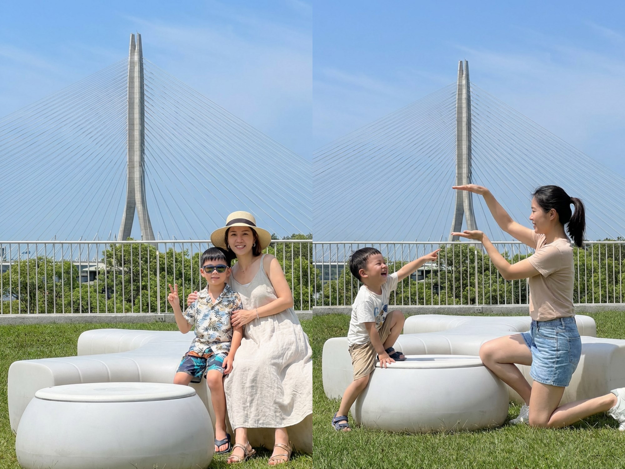 淡江大橋即將通車，將捷金鬱金香酒店推出趣味拍照活動。(圖/將捷金鬱金香酒店提供)