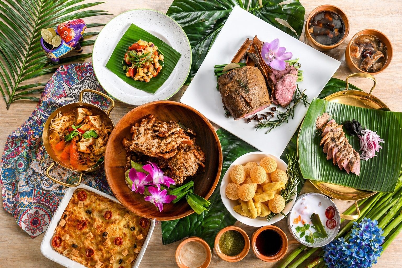 台北凱撒二樓Checkers自助餐，於母親節推出全新主題菜色「南洋香料盛宴」(圖/台北凱撒大飯店提供)