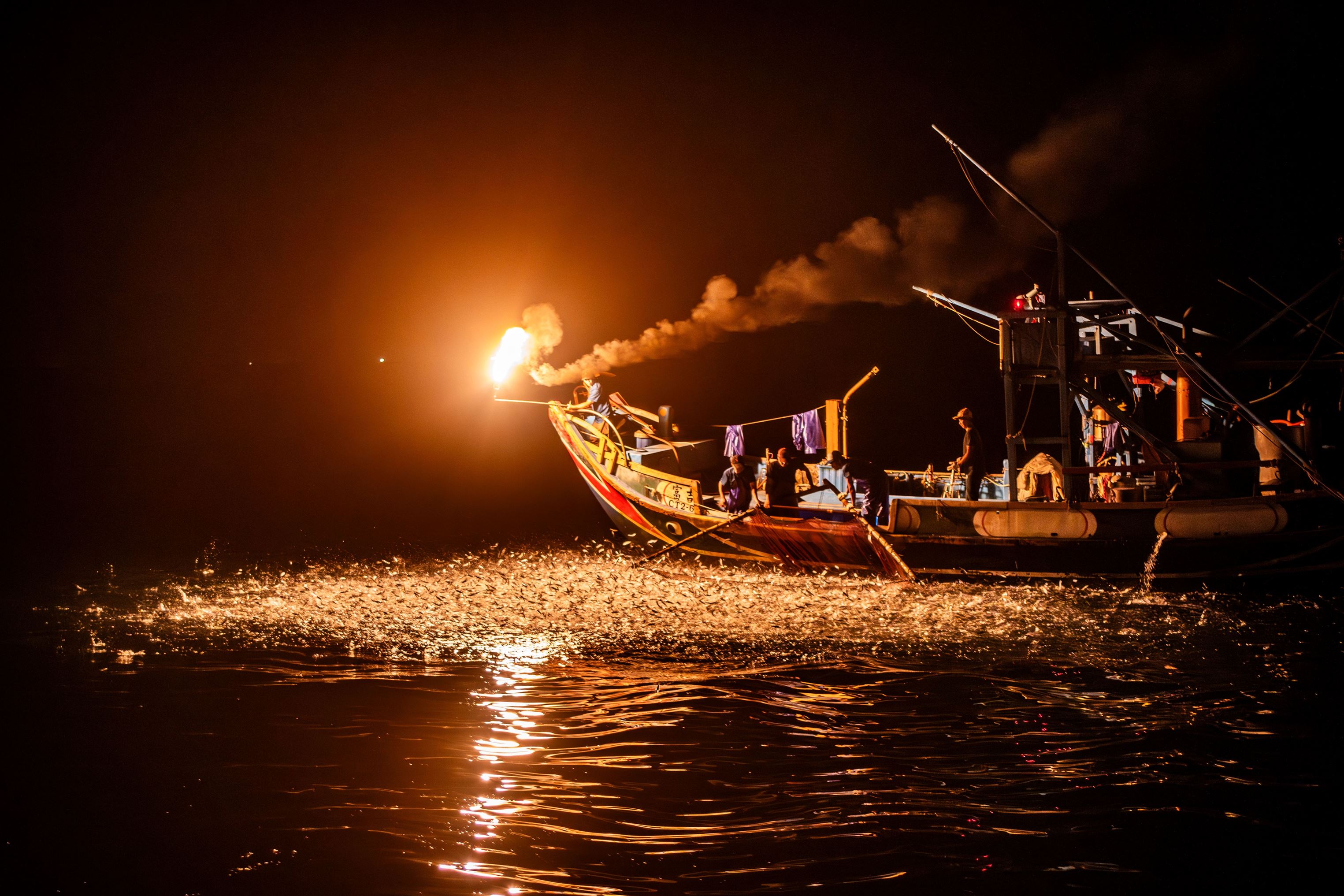 全球僅存的傳統漁法-金山蹦火仔(圖/北觀處提供)