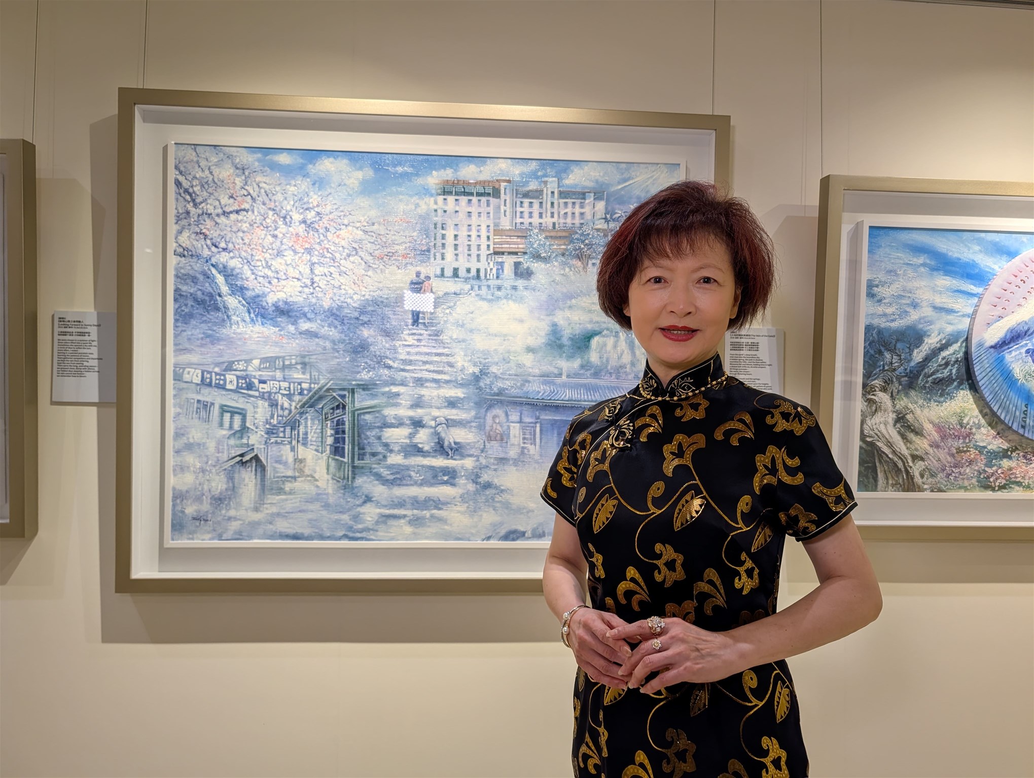 郭豫珍法官為「大地的傳承與傳奇」公益畫展創作主視覺(圖/大地酒店提供)